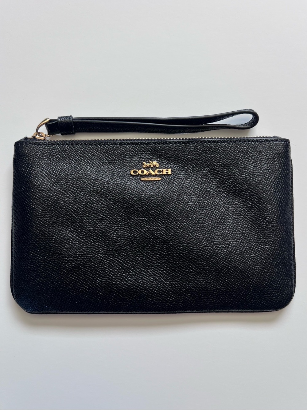 Classic Coach Corner Zip Wristlet